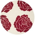 thumbnail image 2 of SAFAVIEH Cambridge Permelia Geometric Wool Area Rug, Ivory/Red, 6' x 6' Round, 2 of 7