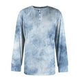 thumbnail image 4 of Hearthz Mens Henley T-Shirts Long Sleeve Fall 3-Button Graphic Workout Shirts for Men Crewneck Baseball Cotton T Shirts, 4 of 7