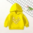 thumbnail image 2 of Ulanda Toddler Unisex Baby Hooded Sweatshirt Boys Girls Winter Hoodies Autumn Solid Pullover Pockets Jumper Outfits (Yellow, 3-4 Years), 2 of 7