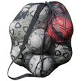 thumbnail image 1 of EeaseCA Large Capacity Sports Ball Bag Sling Shoulder Strap Soccer Basketball Mesh Net Bag Drawstring Storage Bag (Black), 1 of 7