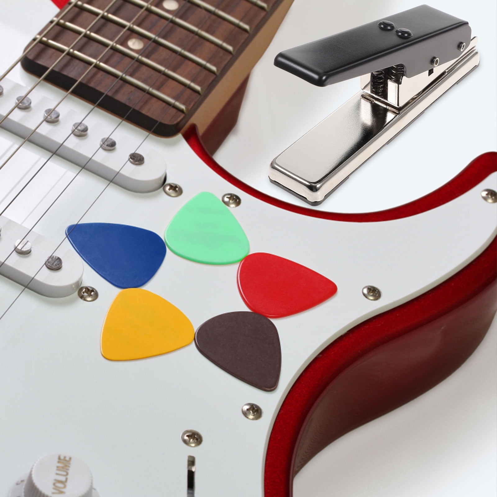 WRISTBIQUE Guitar Pick Punch Maker 1Set for DIY Guitar Picks Black Metal 18x6x4cm