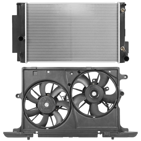 cciyu Engine Radiator Cooling Fan Assembly Radiator fit for 2008-2015 for Scion for xB