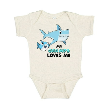 

Inktastic My Gramps Loves Me with Cute Sharks Gift Baby Boy or Baby Girl Bodysuit