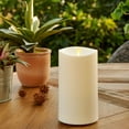 thumbnail image 3 of Luminara Outdoor Moving Flame 3.75" Pillar Flameless LED Candle, Plastic, Ivory (7-inch), 3 of 8