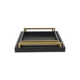thumbnail image 5 of Home Decorative Lusan Black Faux Snakeskin Vinyl Tray Set, 5 of 6
