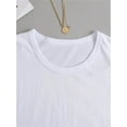thumbnail image 4 of Camiseta con estampado gráfico de personalidad - Cuello redondo cómodo y moderno - Manga corta ligera para primavera y verano - Ropa de fiesta para mujer, camiseta deportiva informal, 4 of 7