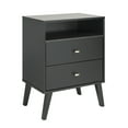 thumbnail image 5 of Prepac Milo Mid Century Modern Tall 2-Drawer Bedroom Nightstand, Black, 5 of 13