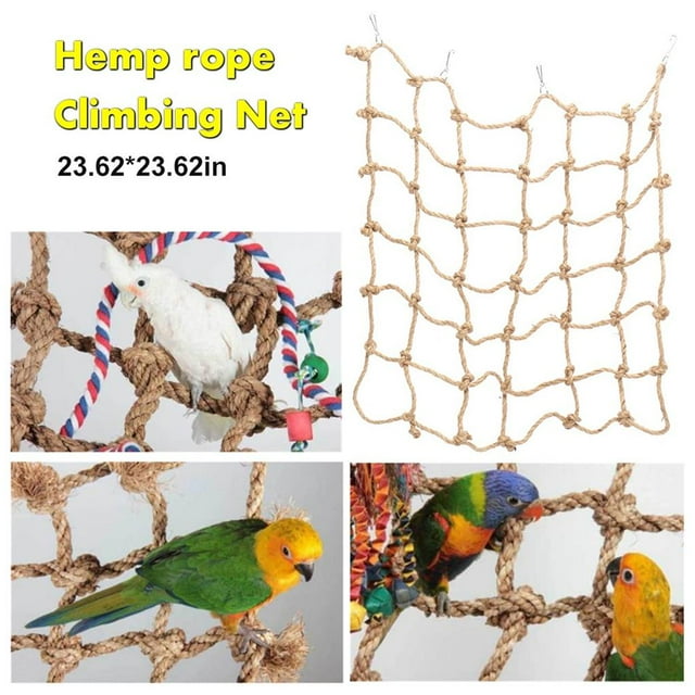 ziyahi Parrot Bird Climbing Net Swing Ladder Thicken Rope Hanging Pet Activity Toy