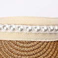 thumbnail image 4 of Sombreros De Playa Sombrero De Sol De Ala Ancha Para Exteriores Protector Solar Perla Tapas Superiores Vacías Sombreros De Verano De Paja Para Mujeres Eigraketly AP005718-00, 4 of 6
