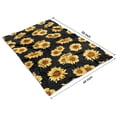 thumbnail image 4 of Black Yellow Sunflower Pattern Blanket,Comfortable Soft Lamb Wool Throw Blanket,All Season,Warm Lightweight Blankets for Sofa Bed Couch Living Room Chair,40"x50", 4 of 4
