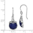 thumbnail image 3 of FB Jewels Sterling Silver Rhodium-plated w/Lapis Lazuli Shepherd Hook Earrings, 3 of 3