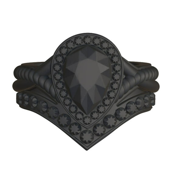 Black Silicone Ring for Women Rubber Ring Wedding Ring Sets for Women Engagement