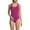 Bright Magenta Shine, variant on Women's Long Chlorine Resistant Shine X-Back High Leg Soft Cup Tugless One Piece Swimsuit