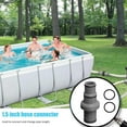thumbnail image 2 of Boovnll Pool Hose Adapter, 1.25" to 1.5" Leak-Proof Pool Hose Connector Replacement, Straight-Joint, T-Joint, Pool Vacuum Hose Adapter for Pool Filter Pump, Pool Accessories, 2 of 9