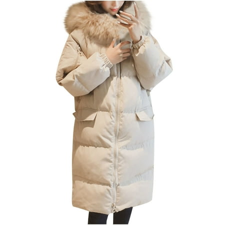 

Winter Coats For Women Long Hooded Puffer Coat Warm Thicken Quilted Puffer Jacket Warm Parka