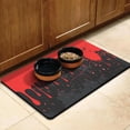 thumbnail image 3 of Halloween Pumpkin Dog Food Mats for Floors Absorbent No-Slip 17x30 Inch Dog Water Mat Pumpkin Spooky Pet Feeding Mat EcoFriendly Durable Pet Placemat, 3 of 7