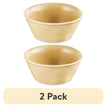 (2 pack) Vibrant Life Extra Small Ceramic Dog Bowl, Beige