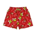 thumbnail image 6 of Dr. Seuss The Grinch Slim Fit Boxer Shorts Sleep Shorts Pajamas Christmas Red, 6 of 7