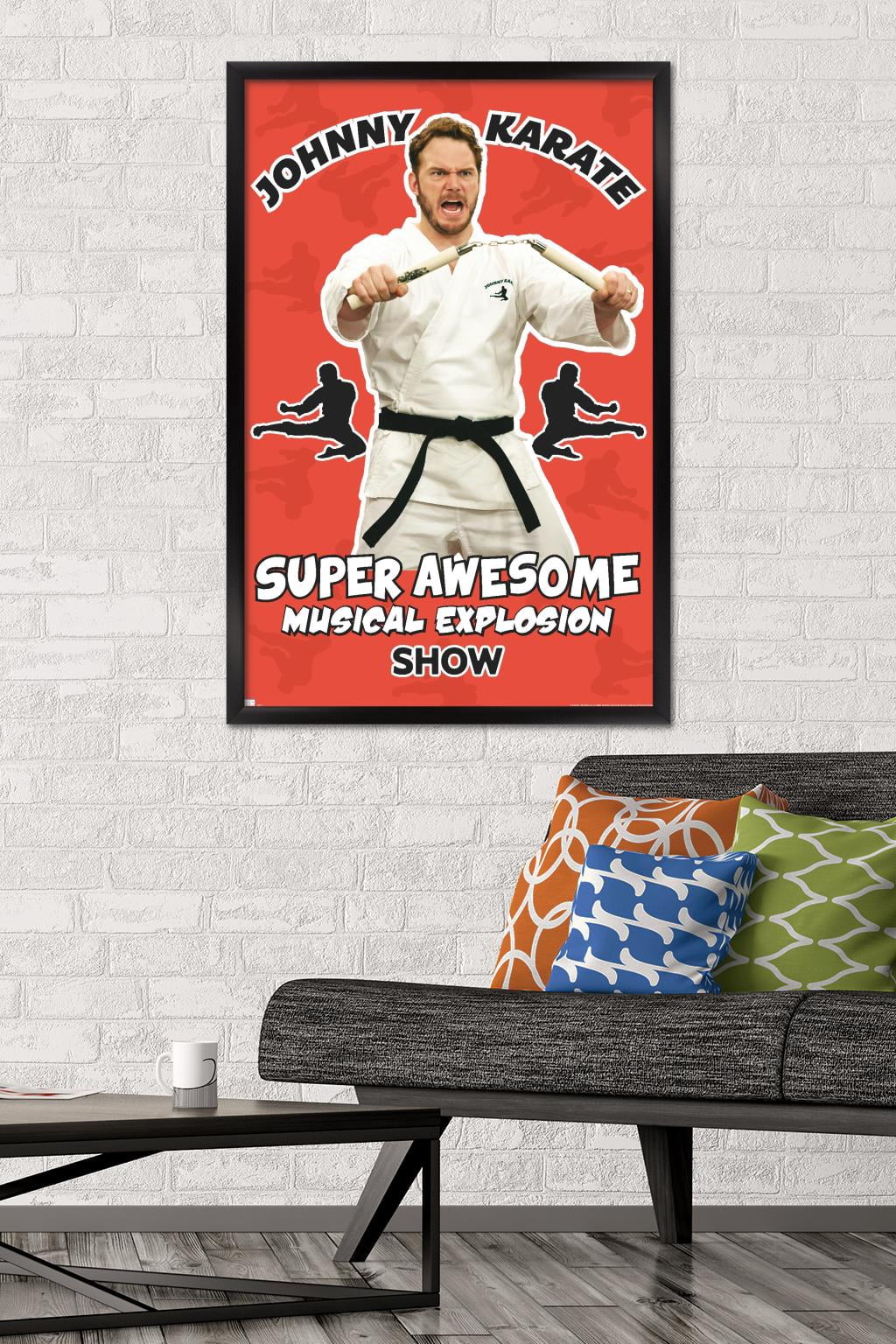 Parks and Recreation - Johnny Karate Wall Poster, 22.375" x 34" Framed