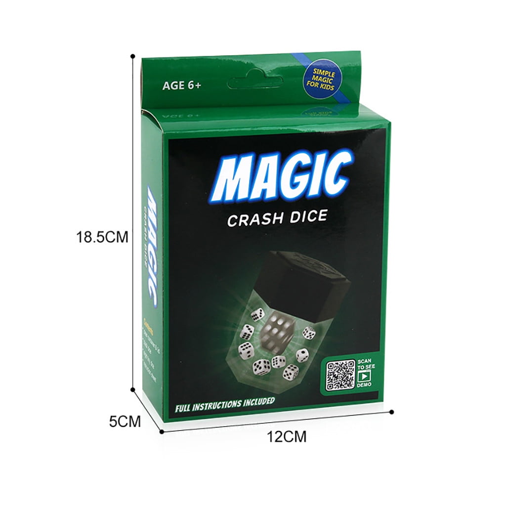 Crash Dice Magic Illusion Trick Toy Magic Box w/ Instructions for Magician 