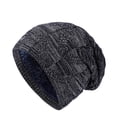 thumbnail image 2 of ZNQHFRE Men Women Thick Solid Knit Pile Hat, Windproof Warm Ear‑Cover Winter Beanie Hat, 2 of 3