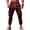 Wine, variant on Fleece Cargo Sweatpants for Men Heavyweight Winter Casual Joggers Drawstring Elastic Waist Sweat Pants with Pockets
