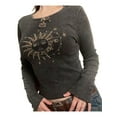 thumbnail image 2 of Seyurigaoka 2000s Aesthetic Grunge Cropped Tops for Women Sun Print Long Sleeve T-Shirts Fairy Graphic Vintage Clothes 90s Tees Shirts Streetwear, 2 of 6