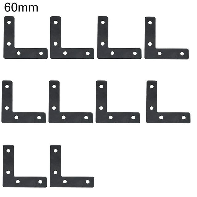 10Pcs Corner Braces Waterproof High Strength Multipurpose T/L Shaped Flat Joint Angle Brackets for Closet Cabinet Windows