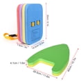thumbnail image 3 of Swimming Training Aid Combo: Purple-Yellow EVA Foam Kickboard + Adjustable Back Float (Back Float Color Randomly Assigned) - Lightweight Swim Set for Learners, Kickboard Size 15.7x11.6x1.6in, Back, 3 of 6