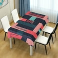 thumbnail image 4 of Yayeee Tablecloths 60" x 60" Rectangle Wrinkle Resistant Party Table Cover, Pink Geometric, 4 of 8