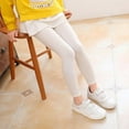 thumbnail image 3 of SILVERCELL 3-9Y Kids Girls Leggings Footless Ankle Length Toddler Thin Solid Tight Stretch Skinny Legging, 3 of 5