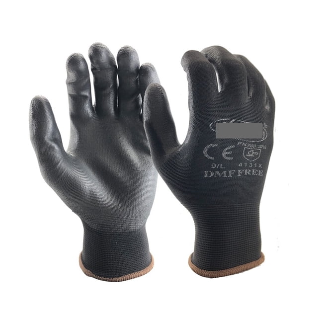 24 Pcs/12 Paires Gants de Protection Professionnels pour le Travail Hommes Construction Femmes Jardin Rouge Gants de Course en Nylon, Obtenu CE EN388, Confort Respirant
