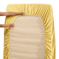 thumbnail image 2 of Clara Clark Full Size Bed Sheets Set - Deep Pocket 4 Piece - 1800 Hotel Luxury Soft Double Brushed Microfiber, Custard Yellow, 2 of 7