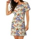 thumbnail image 2 of Fotbe Snake Bata de Dormir para Mujer con Estampado, Camisón de Algodón de Manga Corta, Ropa de Dormir Casual, 2 of 6