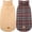 Brown, variant on Kuoser Reversible Dog Coat Adjustable British Style Plaid Pet Jacket, Waterproof and Windproof, Blue, M