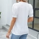 thumbnail image 4 of Camisa De Punto Superior Señoras Cami Top Blusa Cuello redondo Camiseta de moda Ropa de vacaciones (Blanco L) Cgtredaw Para estrenar, 4 of 6