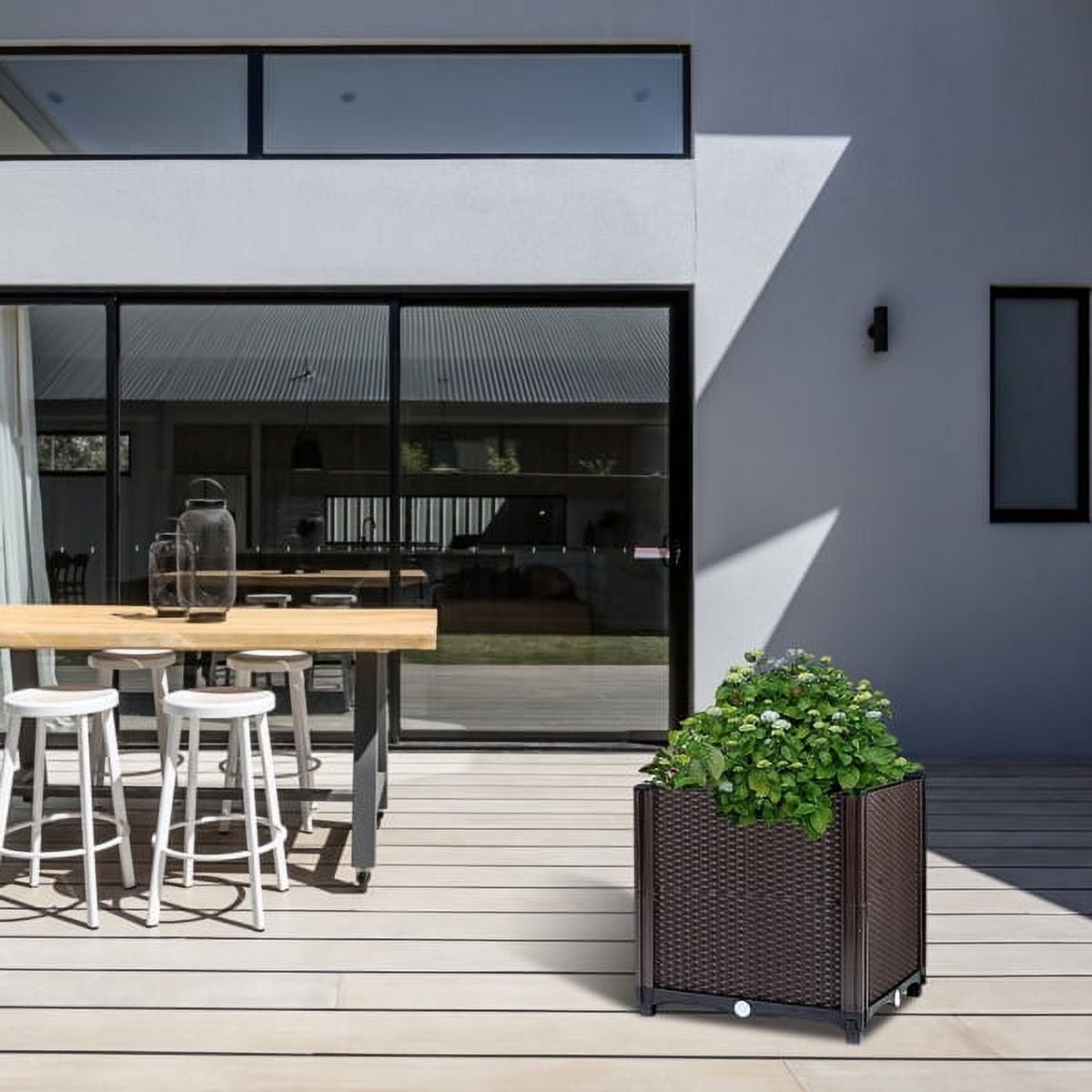 Raised Garden Bed Planter for Outdoor Plants Plastic Planters Box Elevated Garden Boxes Plant Pots of Garden Patio Balcony Deck to Planting Flowers Vegetables Tomato and Herbs