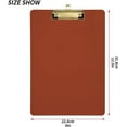 thumbnail image 3 of Coolnut Plain Clear Rust Solid Color Clipboard, Acrylic Standard A4 Letter Size Clip Board with Low Profile Clip for Office, Classroom, Doctor, Nurse and Teacher, 12.5"x9", 3 of 7