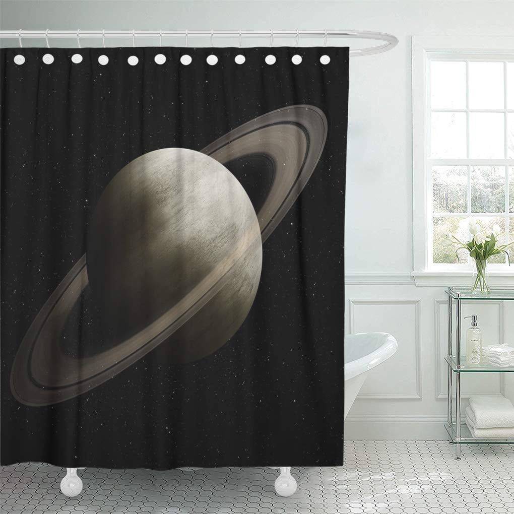 KSADK White Hight Saturn This Furnished NASA Shower Curtain