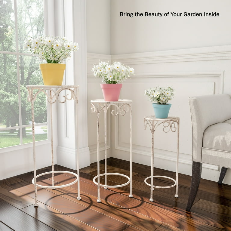 Plant Stands– Set of 3 Indoor or Outdoor Plant Display by Pure