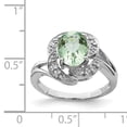 thumbnail image 2 of Primal Silver Sterling Silver Rhodium Green Quartz and Diamond Ring, 2 of 4