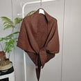 thumbnail image 2 of WHEANG Winter Clothing For Women High End Wool Blend Large Shawl Sequined Triangular Scarf Warm Versatile For Autumn Winter Brown One Size, 2 of 4