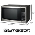 thumbnail image 2 of Horno de Microondas Emerson Pantalla LED con 10 Niveles de Potencia y 8 Menús Preprogramados Acero Inoxidable 1.2 Cu Ft 1000 W, 2 of 8