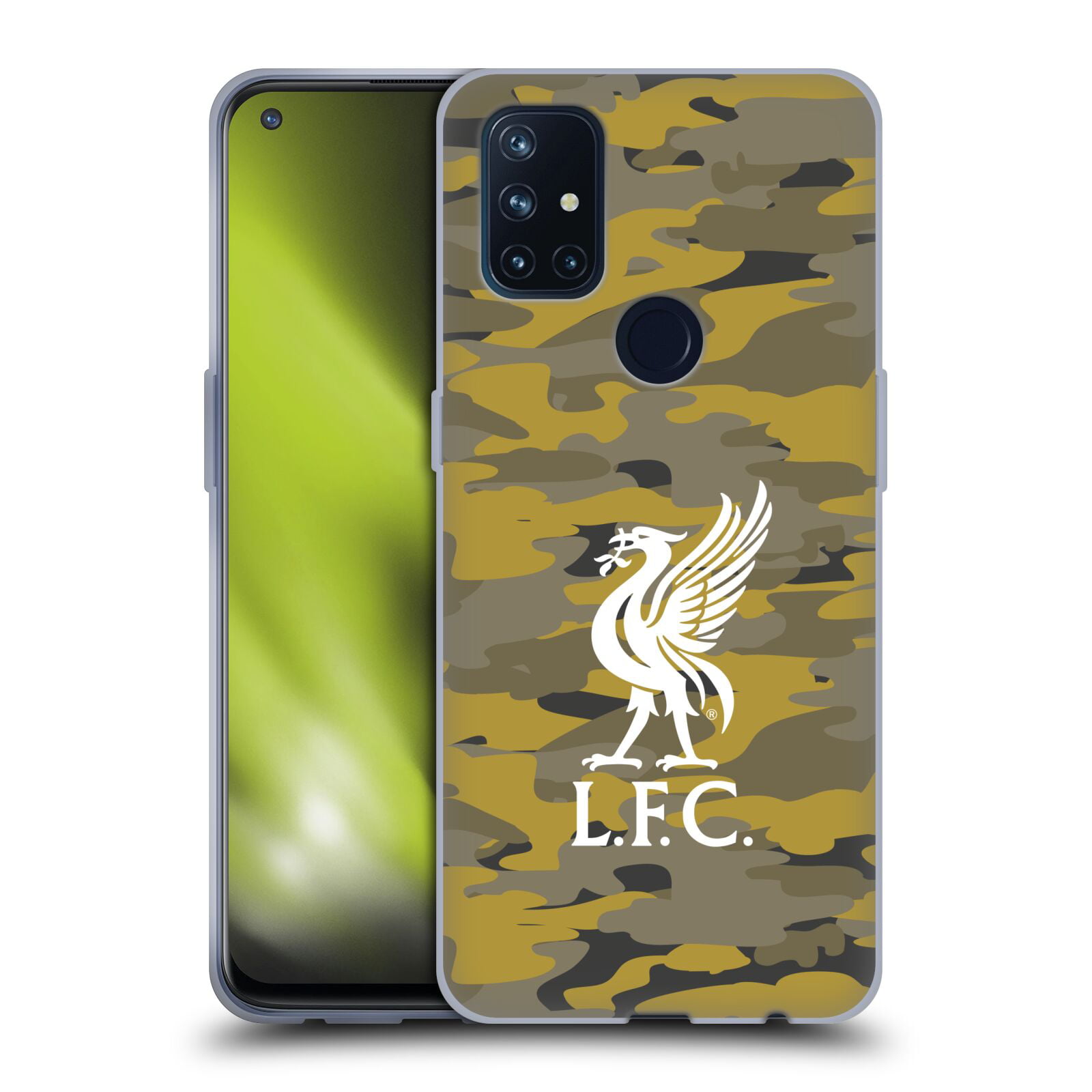 Head Case Designs Officially Licensed Liverpool Football Club Gold LFC On Black Liver Bird Soft Gel Case Compatible With OnePlus Nord 2 5G