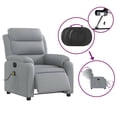 thumbnail image 5 of vidaXL Electric Massage Recliner Chair Light Grey, 5 of 5