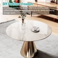 thumbnail image 6 of Miekor Furniture 36"Inch Round Tempered Glass Table Top with marble design,DIY Replacement&Cover Desktop,Gray Dining Tabletop,Coffee Tabletop,Patio Tabletop,Suitable for Indoor & Outdoor No.3205, 6 of 8