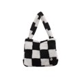 thumbnail image 3 of Bolsa de mano con entramado de felpa suave para mujer para axilas esponjosos de noche Retro Sywqhk Para Estrenar, 3 of 9