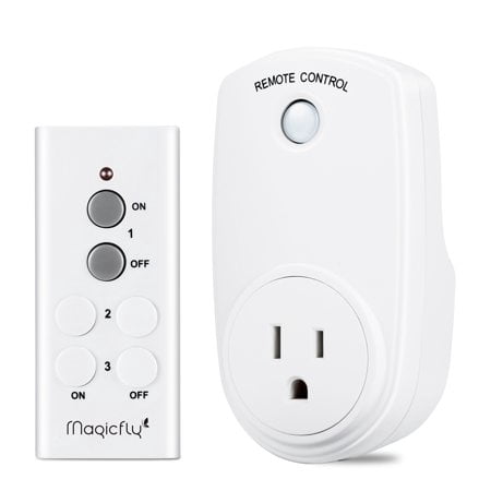 Oak Leaf Wireless Remote Control Power Outlet Plug Light Switch Socket (1 Outlet, 1