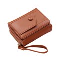 thumbnail image 4 of Cartera de mujer Cartera corta con cremallera para mujer Monedero de tres pliegues Cartera de estudiante femenina Cartera de PU, 4 of 5