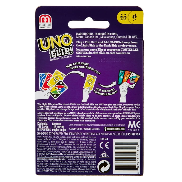 UNO Flip! Double-Sided Card Game for Kids, Adults & Family